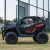 24V 2 Seater Ride On UTV, Kids Electric Buggy with Remote Control, 20" Wide Seat, 4-Wheel Suspension, Bluetooth/LED, Off Road Truck for Boys Girls, Black view 4