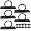5 Pack 2 Inch Stainless Steel Rope Support Holders for Drop Ring Brackets with Black Coating, Includes Screws, Ideal-for Outdoor Railings, Docks, Decks, and Garden Decoration view 1