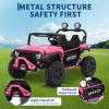 24V Ride on Car for Big Kids, 2 Seater UTV Electric Vehicle with Remote Control, 4WD Kids Ride on Truck, Spring Suspension, LED Lights, Dual Storage, 3 Speeds, Music, Parent Safety Brake view 2