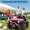 24V Ride on Car for Big Kids, 2 Seater UTV Electric Vehicle with Remote Control, 4WD Kids Ride on Truck, Spring Suspension, LED Lights, Dual Storage, 3 Speeds, Music, Parent Safety Brake view 3