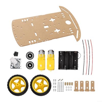 2WD Smart Robot Car Chassis Kit with Dual Gear Motors and Speed Encoders, 7.87 x 3.94 in, for Arduino for DIY Robotics, Tracking, Obstacle Avoidance and Educational Projects