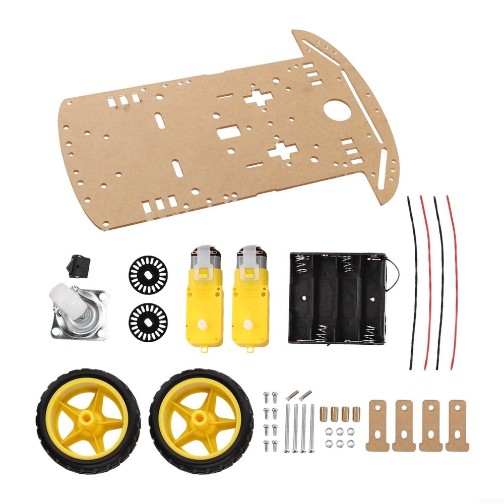 2WD Smart Robot Car Chassis Kit with Dual Gear Motors and Speed Encoders, 7.87 x 3.94 in, for Arduino for DIY Robotics, Tracking, Obstacle Avoidance and Educational Projects