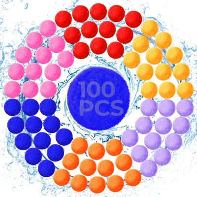 100 Pack Reusable Water Balls, Reusable Water Balloons for Outdoor Toys Games, Quick-Fill Summer Water Toys Ball for Kids Adults Boys Girls Pool Parties