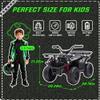 24V Kids Electric ATV with Dual 80W Motors & Safety Crash Bars, Off-Road Ride On Vehicle for Ages 3-5, Anti-Slip Tires, LED Lights & Bluetooth (Black) view 3