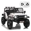 12V Kids Electric Ride on Truck Car w/Parent Remote Control, 3 Speeds 5MPH Max Speed, Spring Suspension, LED Lights, Music, Salfty Belts Kids Electric Ride on Car As a Gift view 1