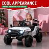 12V Kids Electric Ride on Truck Car w/Parent Remote Control, 3 Speeds 5MPH Max Speed, Spring Suspension, LED Lights, Music, Salfty Belts Kids Electric Ride on Car As a Gift view 2
