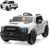 24V Ride on Truck for Big Kids, 2 Seater Kids Ride on Truck Car w/Remote Control, Toddler Electric Car w/LED Lights, Bluetooth, Spacious Truck Bed, 3 Speed, Suspension, White view 1