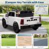 24V Ride on Truck for Big Kids, 2 Seater Kids Ride on Truck Car w/Remote Control, Toddler Electric Car w/LED Lights, Bluetooth, Spacious Truck Bed, 3 Speed, Suspension, White view 2