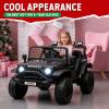 12V Kids Electric Ride on Truck Car w/Parent Remote Control, 3 Speeds 5MPH Max Speed, Spring Suspension, LED Lights, Music, Salfty Belts Kids Electric Ride on Car As a Gift view 2