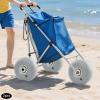 12 Inch Beach Balloon Wheel, 2 Pack Beach Sand Tires with Stainless Steel Screws, Portable Big Sand Wheels for Axle with 0.79" Diameter- Ideal for Garden Carts, Beach Carts, Kayak Carts (Silver Grey) view 2