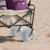12 Inch Beach Balloon Wheel, 2 Pack Beach Sand Tires with Stainless Steel Screws, Portable Big Sand Wheels for Axle with 0.79" Diameter- Ideal for Garden Carts, Beach Carts, Kayak Carts (Silver Grey) view 4