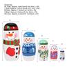 Rengue Christmas Nesting Dolls, Matryoshka Set, 5 Pieces, Santa Claus and Snowman Design, Holiday Home Decoration Christmas Nesting Dolls, Handpainted Wooden Nan Home Decoration (Large Snowman) view 3