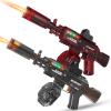 2 Pack Electric Water Gun for Adults & Kids with Colorful LED Light,Automatic Water Blaster Squirt Guns with Flashing Muzzle,Range up to 32FT, Summer Outdoor Toy for Swimming Pool Beach Party (red) view 1