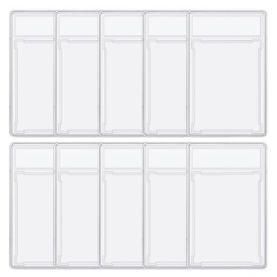 10 Pack Acrylic Card Case Holder Protectors for Graded Slab & Trading Cards - Magnetic Sports Card Protectors with Label Position for Baseball, Game, Standard Collectible Cards