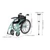 Kisangel 2 Sets Doll Wheelchair and Crutches Playset, Miniature Wheelchair Crutch Models for Dollhouse 6 Inch Dolls Collectibles Decor view 2
