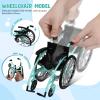 Kisangel 2 Sets Doll Wheelchair and Crutches Playset, Miniature Wheelchair Crutch Models for Dollhouse 6 Inch Dolls Collectibles Decor view 4