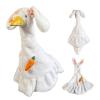 Fauitay Easter Bunny Outfit for Goose,Lawn Goose Clothing Plush Cute Long Ear Easter Bunny Outfit for White Rosy view 1