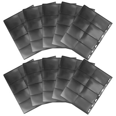LOPUNER 10-Sheet PVC Stamp Collecting Album Double-Sided Loose-Leaf Pages for Stamp and Bill Storage, Collector Supply for Hobbyists and Enthusiasts