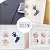 CVUTOVO Handprint and Footprint Photo Frame for Newborns, White 39X21Cm DIY Keepsake Frame with Inkpad for Hand and Foot Casting, Newborn Memory view 3