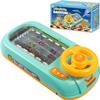 Race Interactive Game Set with 200 Challenges, Desktop Car Racing Game with Steering Wheel, Obstacle Avoidance Driving Simulator, Musical Racing Adventure Car Steering Wheel view 1