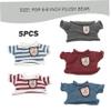 5Pcs Teddy Bear Clothes Set, Bear Sweater Outfits Fit 6-8 Inch Plush Stuffed Animals, Cute DIY Dressing Clothes for Toys, Stuffed Animal view 3