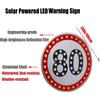 24" LED Flashing Solar Powered Speed Limit 20/30/40/50/60/80 Sign Sign in Traffic Road Highway (80) view 2