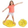 XZRWDC Maze Balance Board for Kids, Autism Sensory Wobble Board with 3 Balls, Non-Slip Plastic Rocker Seesaw for Core Strength Training, Leg Workout, Physical Therapy, Fitness, Skateboarding,Yellow view 1