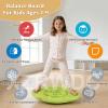 XZRWDC Maze Balance Board for Kids, Autism Sensory Wobble Board with 3 Balls, Non-Slip Plastic Rocker Seesaw for Core Strength Training, Leg Workout, Physical Therapy, Fitness, Skateboarding,Yellow view 2