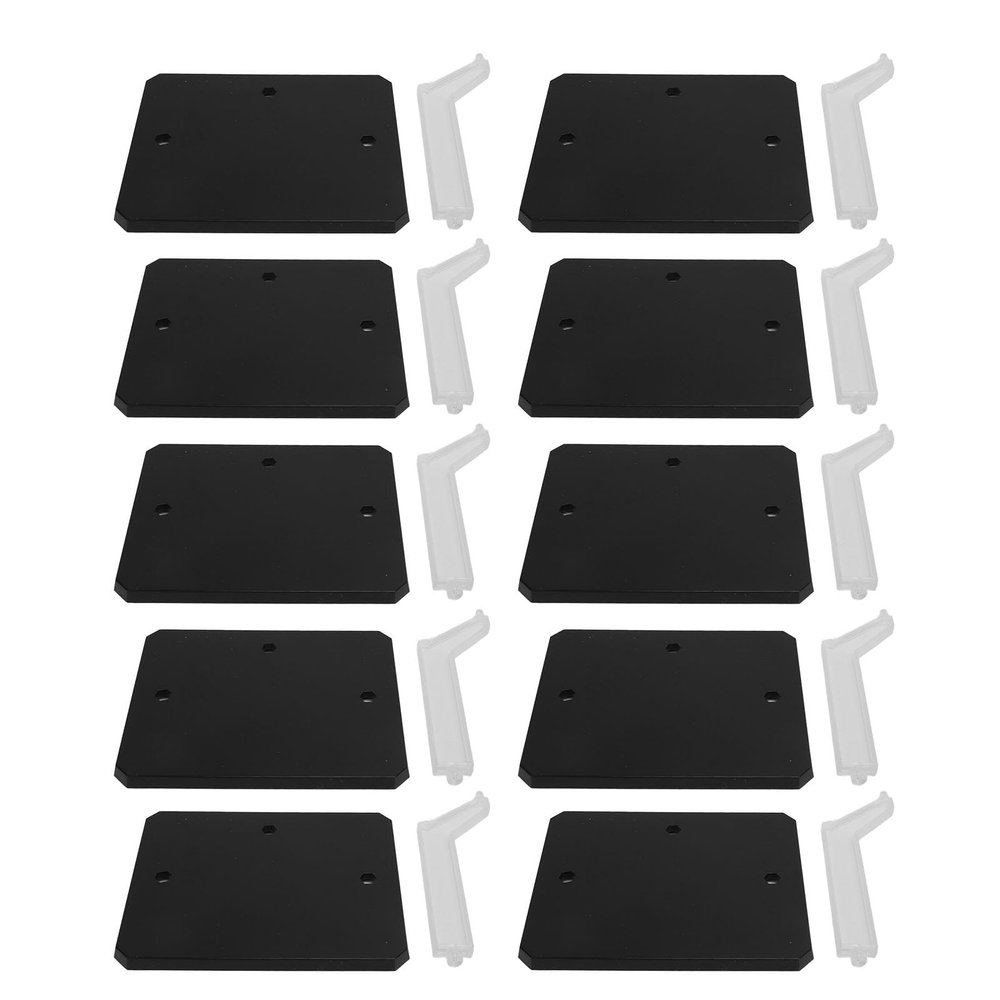 DouWen MO 10Pcs Action Figure Stand Assembly, Doll Model Support Stand Base, Action Figure Display Holder for 1/144 Toy, Durable ABS Plastic with Excellent Stability for Home Decoration (Black)