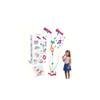 Kids Karaoke Machine with Adjustable Stand and Colorful Lights, Single/Double Microphone Karaoke Toys Standing Singing Machine Party Supplies for Home & School (Pink Double Mic) view 1