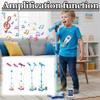 Kids Karaoke Machine with Adjustable Stand and Colorful Lights, Single/Double Microphone Karaoke Toys Standing Singing Machine Party Supplies for Home & School (Pink Double Mic) view 2