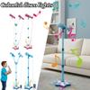 Kids Karaoke Machine with Adjustable Stand and Colorful Lights, Single/Double Microphone Karaoke Toys Standing Singing Machine Party Supplies for Home & School (Pink Double Mic) view 4