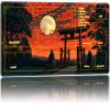 FKIUBWRY for MTG Playmat with Zones 24"x14" - Non-Slip Rubber Base,Stitched Edge,Storage Bag,for TCG Card Game Playmat,Magic Mat,Mouse Pad,for Magic The Gathering,Board Game,Japanese Gate Red view 1