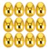 DECHOUS 12Pcs Golden Easter Eggs Fillable Easter Baskets Stuffers Plastic Eggs for Hunt Game, Spring Festive Party Favor, Classroom Prizes, 2.4 Inch view 1