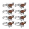 LOGOFUN 8pcs Cute Horse Color Changing Mood Rings Adjustable Animal Costume Jewelry for Party Supplies view 1