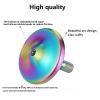 Premium Stainless Steel Spinning Top, Exquisite Fidget Toys, Stress Relief, Time Killer, Perfect Balance Spin Long time Easy to Rotate (M/Colorful) view 3