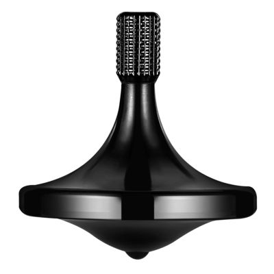 Premium Stainless Steel Spinning Top, Exquisite Fidget Toys, Stress Relief, Time Killer, Perfect Balance Spin Long time Easy to Rotate (S/Black)