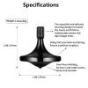 Premium Stainless Steel Spinning Top, Exquisite Fidget Toys, Stress Relief, Time Killer, Perfect Balance Spin Long time Easy to Rotate (S/Black) view 2