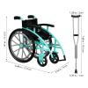 Kisangel Doll Wheelchair and Crutches Playset, Dollhouse Folding Miniature Wheelchair Model for Most 6 Inch Dolls Mini Prop Collectible Decor view 2
