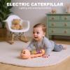 Caterpillar Design Tummy Time Toy, New Crawling Caterpillar Interactive Toy with Light & Music Musical Light Up, Moving Caterpillar Baby Toy, Push and Pull Toys Birthday Gifts for Kids (Pink) view 2
