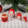 Rengue Christmas Nesting Dolls, Matryoshka Set, 5 Pieces, Santa Claus and Snowman Design, Holiday Home Decoration Christmas Nesting Dolls, Handpainted Wooden Nan Home Decoration (Trumpet Old Man) view 3