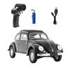 1:16 Retro RC Car D62MINI, Classic Beetle-Style Remote Control Vehicle with LED Lights, Smooth Driving & 30 Min Playtime for Adult Hobbyists Black view 1