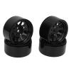 4PCS RC Wheel Rim Set, Zinc Alloy Steel Universal 1.9 Inch 10 Rims, RC Crawler Car Wheel Hub for Axial SCX10 II III, High Performance Durable Metal Wheel Rim with Enhanced Stabilit (Black) view 4