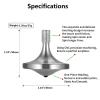 Premium Stainless Steel Spinning Top, Exquisite Fidget Toys, Stress Relief, Time Killer, Perfect Balance Spin Long time Easy to Rotate (M/Silver) view 2