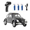 1:16 Retro RC Car D62MINI, Classic Beetle-Style Remote Control Vehicle with LED Lights, Smooth Driving & 30 Min Playtime for Adult Hobbyists Black-3 Batteries view 1