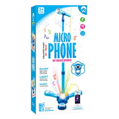 Adjustable Echo Microphone, Interactive Music Toy, 20.87x35.04 Inches Karaoke Music with Stand, Portable Singing Device, Microphone with Easy Play, Fun Supplies for Kids and Family