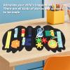 Yinhing Felt Learning Board Soft Sensory Touch Educational Activity Board for Developing Life Skills During Car Trips Flights and Travel Adventures for Kids view 2