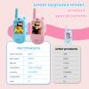 Kid Walkie Talkies 2 Pack Rechargeable Mini Walkie Talkies for Kids 1600 ft Long Range Real-Time Video Chat Voice Changer Watch Strap Design, Boys & Girls 3-12, Outdoor Family Fun Gifts in Blue & Pink view 2
