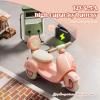 12V Kids Motorcycle, 3 Wheel Electric Motorcycle for Toddlers w/Parent Remote, Ride on Motorcycle with Wooden Handle, Music&Bluetooth, Pink view 4
