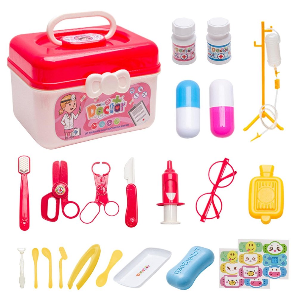23pcs Realistic Doctor Toy Set for Ages 3+ - Simulation Doctor Supplies for Play